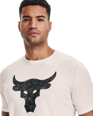 Under Armour x Project Rock Brahma Bull T-Shirt Sz Small Mens Gray 1361141-035